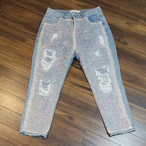 EUC Sequined Jeans L